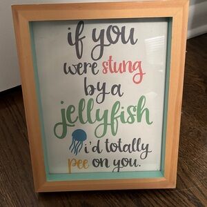 Framed Friends Jellyfish Quote Art